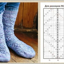 Носочки спицами, узоры со схемами