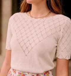 Ажурный узор для топа или пуловера