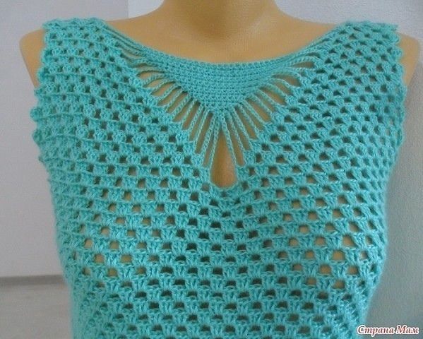 Летняя блуза крючком Летняя блуза крючком
