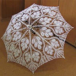 Нежный зонтик крючком
