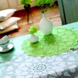 Сердечная салфетка крючком