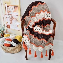 Узор крючком для пледа