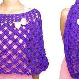 Накидка, связанная крючком