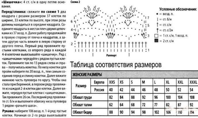 Пуловер крючком