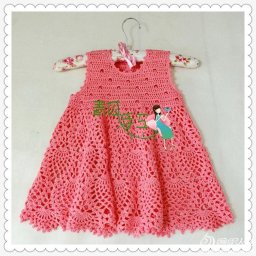 Платье крючком, вяжем детям