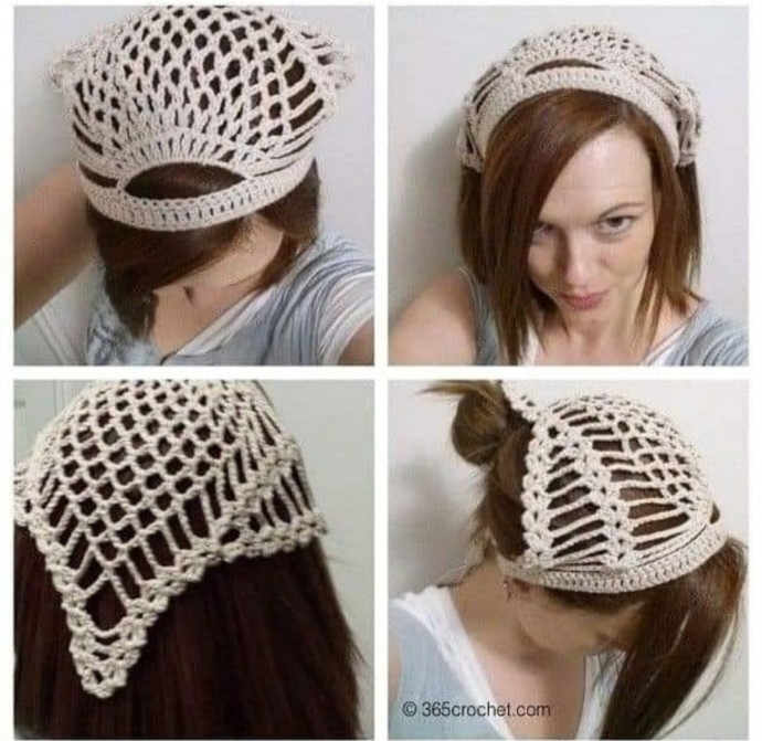 Ажурная косынка крючком Ажурная косынка крючком