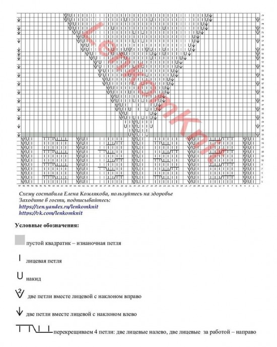 Джемпер с воротничком. Спицами узором с косами