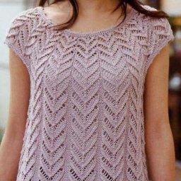 Летний топ спицами