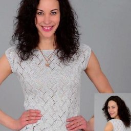 Нежный топ спицами