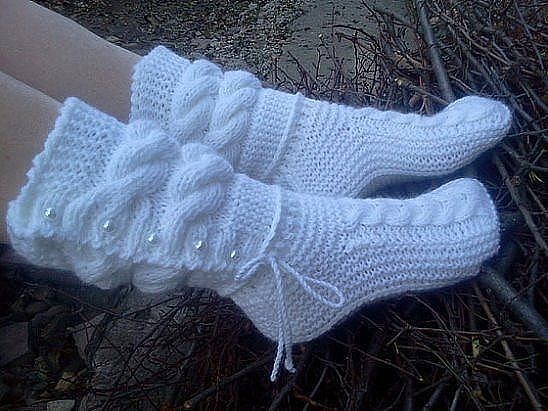Уютные сапожки с жемчужинками Уютные сапожки с жемчужинками