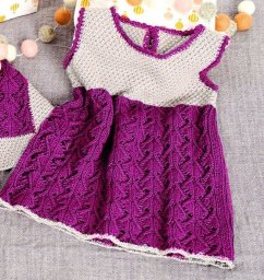 Платье для девочки, вяжем спицами