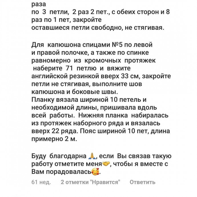 Пальто с капюшоном