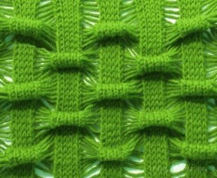 Шахматный узор спицами "Клоке"