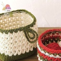 Интересная схемка вязаной корзиночки