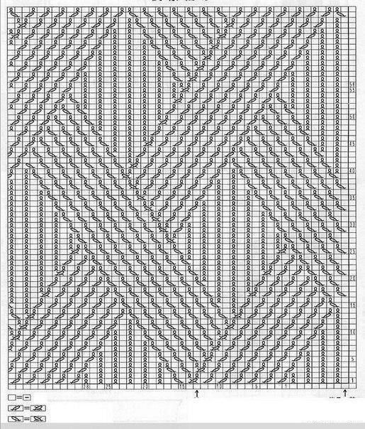 Интересный узор для пуловера