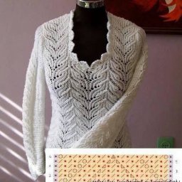 Красивый узор спицами