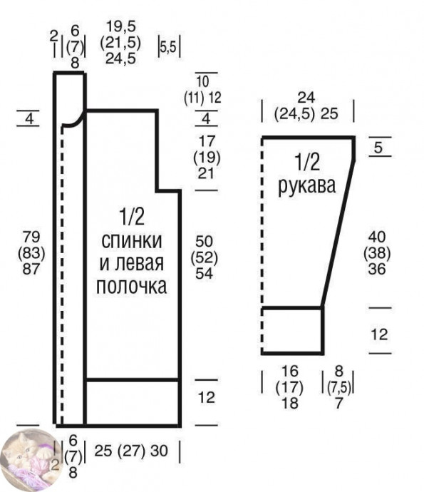 Сeрый кардиган c кocaми спицами
