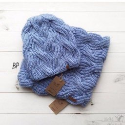 Красивый узор спицами для шапочки или снуда