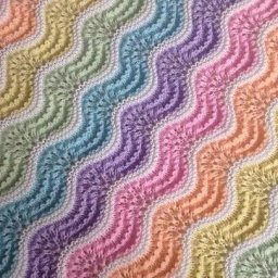 Нарядный волнистый узор спицами