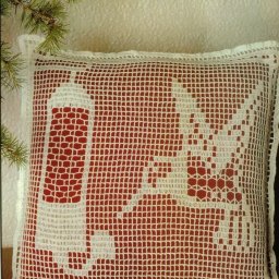 Подушка крючком