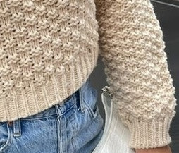 Джемпер с узором шахматка