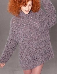 Джемпер красивым ажурным узором