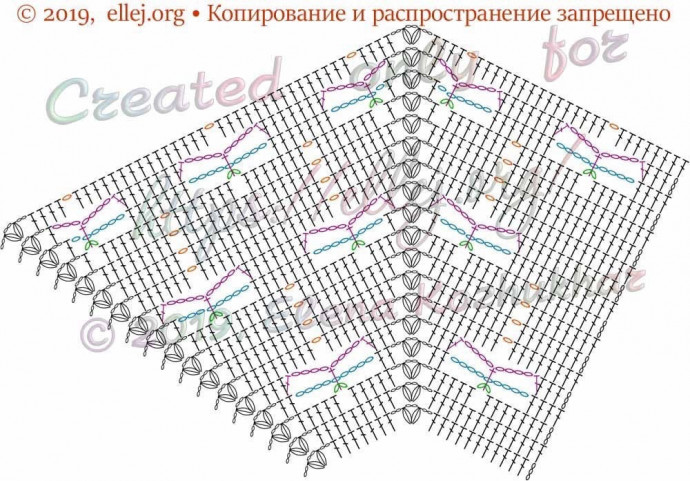 Круглая кокетка реглан для кардигана со стрекозами