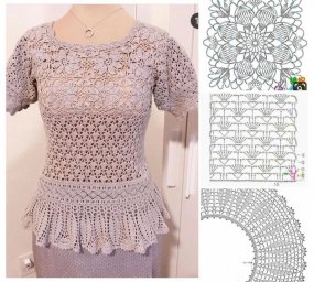 Красивая блуза крючком