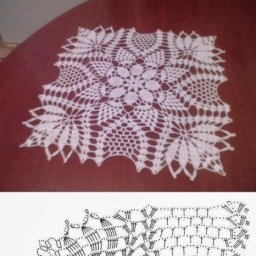 Необычная квадратная салфетка