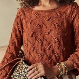 Объемный узор для теплого пуловера