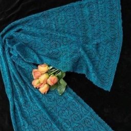 Палантин "Морская волна", вяжем спицами