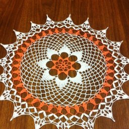 Круглая салфетка крючком