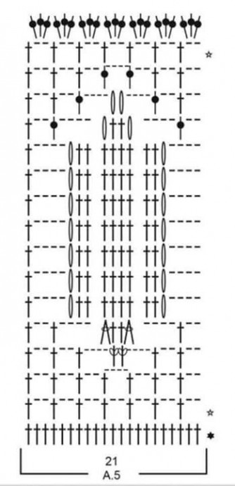 Легкая летняя туника крючком