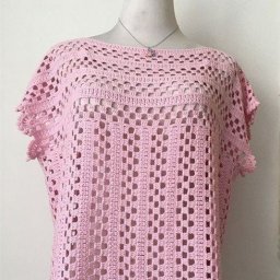 Ажурный топ крючком