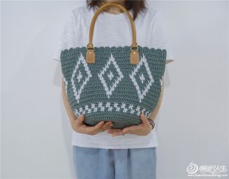 Идея для вязания сумки с жаккардом