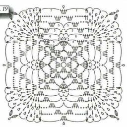 Подборка квадратных мотивов крючком