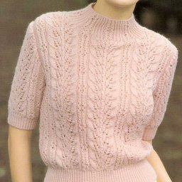 Ажурная двойка с узором "Листочки", скрывает недостатки фигуры