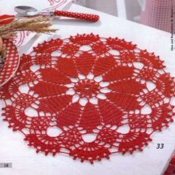 Яркая салфетка крючком