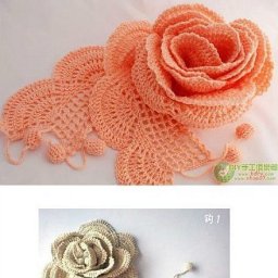 Красивая роза крючком