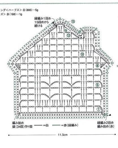 Схема вязания домика