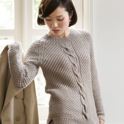 Стильный пуловер спицами