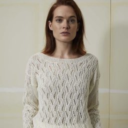 Ажурный пуловер спицами