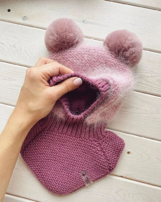 Детская балаклава спицами