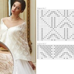 Нежная шаль спицами