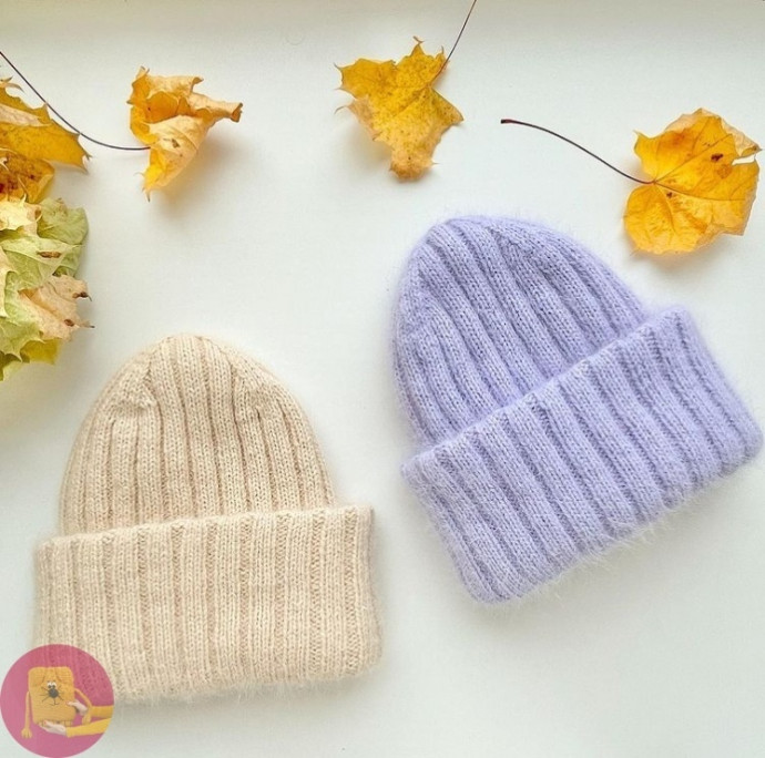 Двoйнaя шaпкa из пуха норки