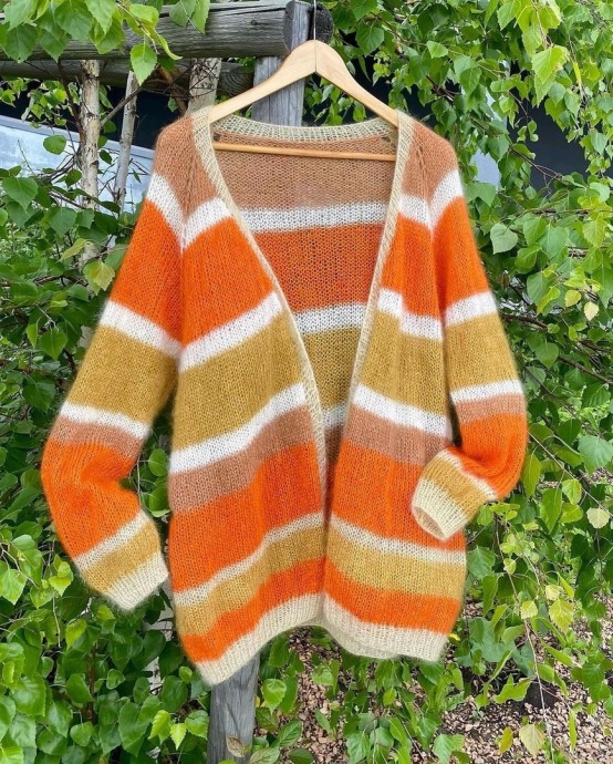 Описание кардигана из мохера Описание кардигана из мохера