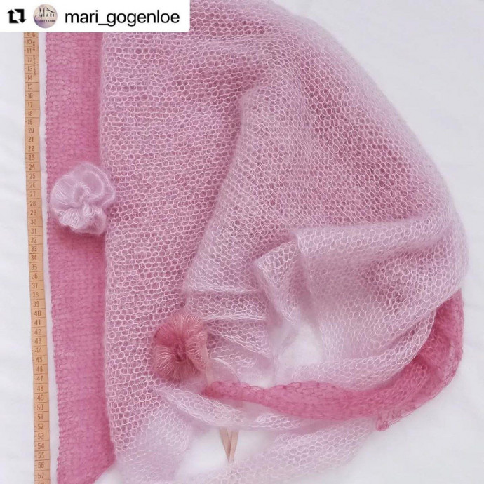 Легкий платок спицами