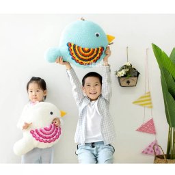 Подушки-птички от японских вязальщиц