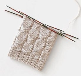 Спицами: Теневой узор в копилку