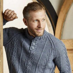 Мужской джемпер спицами